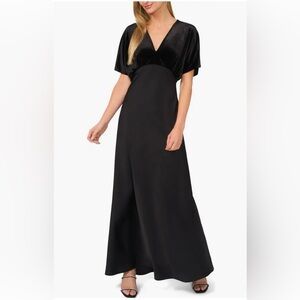 CeCe Women's V-Neck Dolman Sleeve Ball Gown